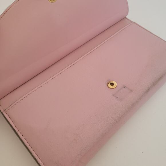 Chloe Georgia Leather Long Envelope Zip Around Wallet Purse Light Pink Clutch - Picture 4 of 11